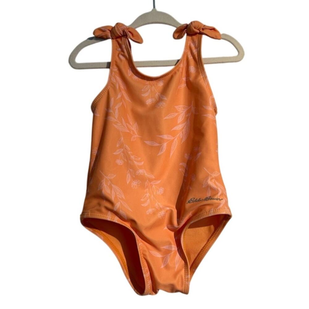 Eddie Bauer One-Piece Swimsuit & Terry Cover-Up Set, Orange, 24 Months